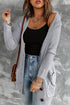 Front Pocket And Buttons Closure Cardigan